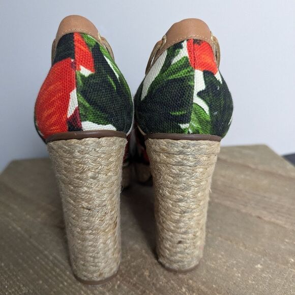 Milly for sperry floral canvas espadrille platform heels 8.5 - Picture 7 of 10